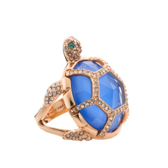 RARE Kate Spade ♠️ gold plated turtle ring size 7 nwt - Picture 2 of 4
